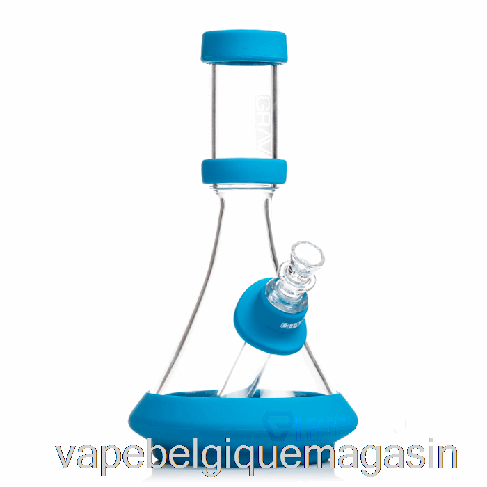 Bécher Vape Juice Grav Déco En Silicone Transparent + Bleu